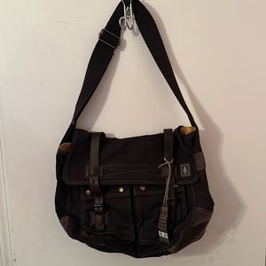 NWT Haversack 16.5” Canvas Flapover Messenger Bag